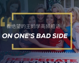 看绝望的主妇学英语高频短语：On one’s bad side