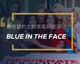 看绝望的主妇学英语俚语：Blue in the face