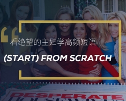 看绝望的主妇学高频短语:（Start）from scratch