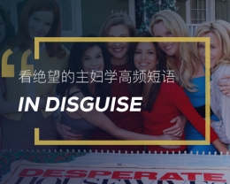 看绝望的主妇学高频短语:In disguise