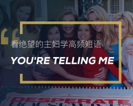 看绝望的主妇学英语习语：You’re telling me!