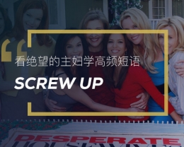 看绝望的主妇学高频短语: Screw up