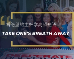 看绝望的主妇学高频短语:Take one’s breath away
