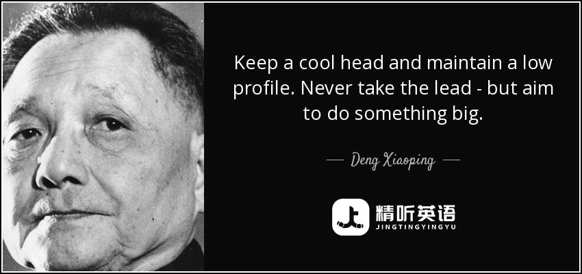 Keep (maintain) a low profile:保持低高