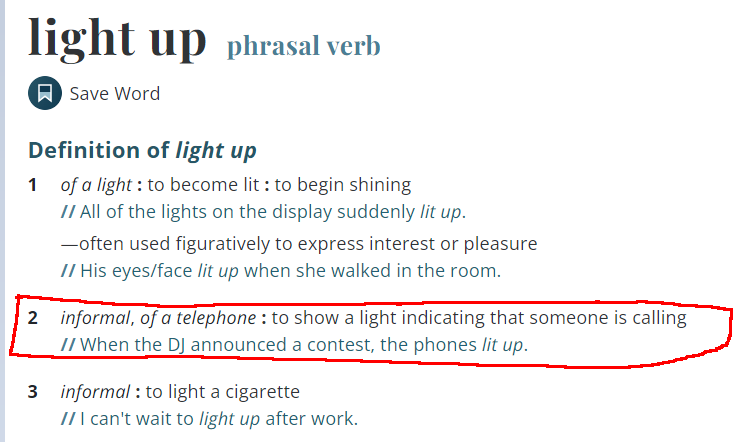 light up短语释义参考