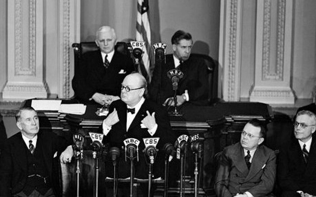 丘吉尔美国国会演讲视频