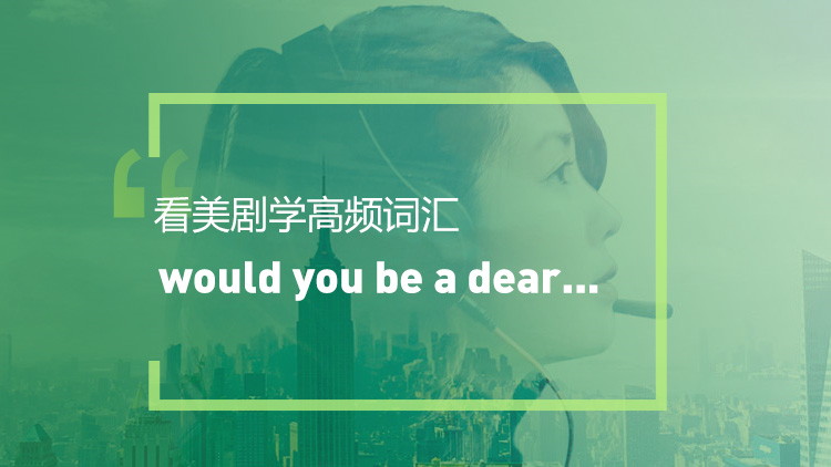 看美剧学高频短语:Would you be a dear