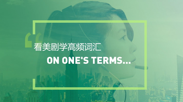 看绝望的主妇学高频短语：On one's terms