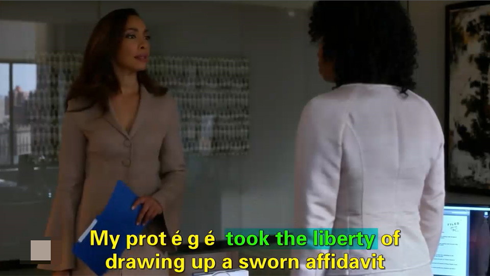 看美剧金装律师学英语：Jessica与Georgina交锋